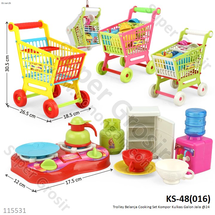 Trolley Belanja Cooking Set Kompor Kulkas Galon Jala @24