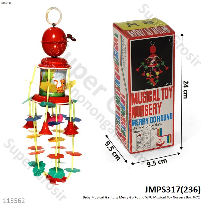 Baby Musical Gantung Merry Go Round W/U Musical Toy Nursery Box @72