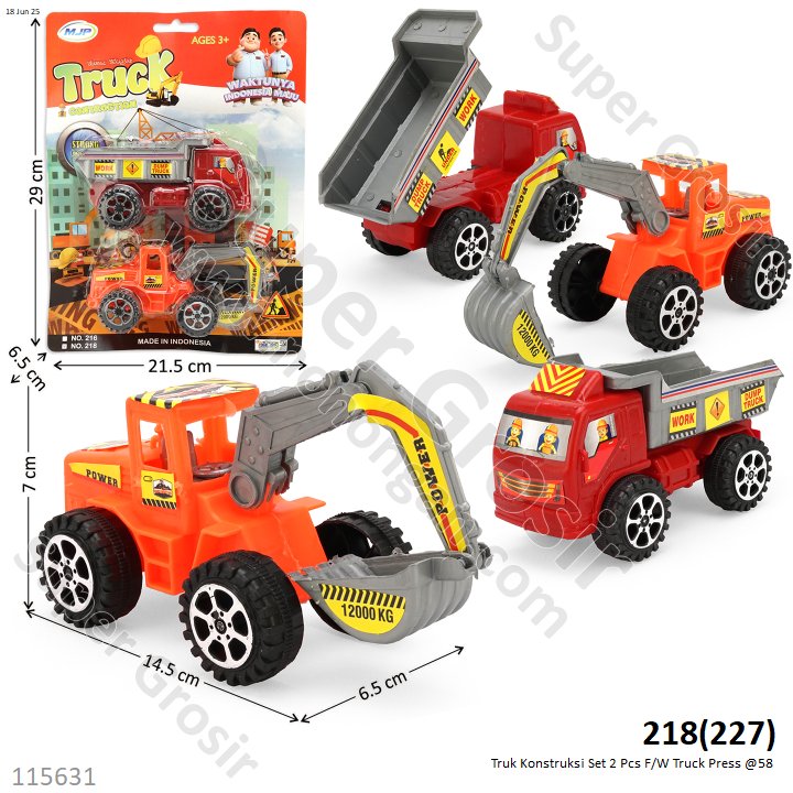 Truk Konstruksi Set 2 Pcs F/W Truck Press @58