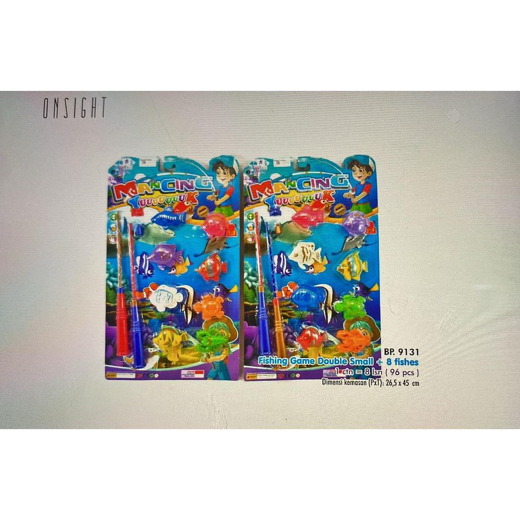 Pancingan Magnet Ikan 2 Joran 8 Ikan Mancing Press @96