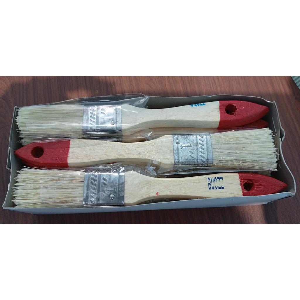 Kuas Cat Kayu 1 Inch ZZ One 1 Box 12 Pcs Loose Pack @12