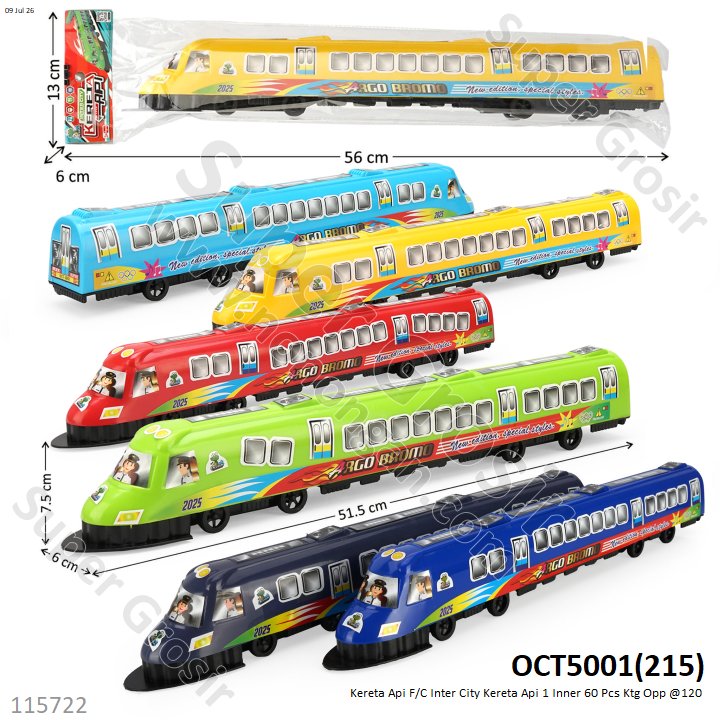 Kereta Api F/C Inter City Kereta Api 1 Inner 60 Pcs Ktg Opp @120