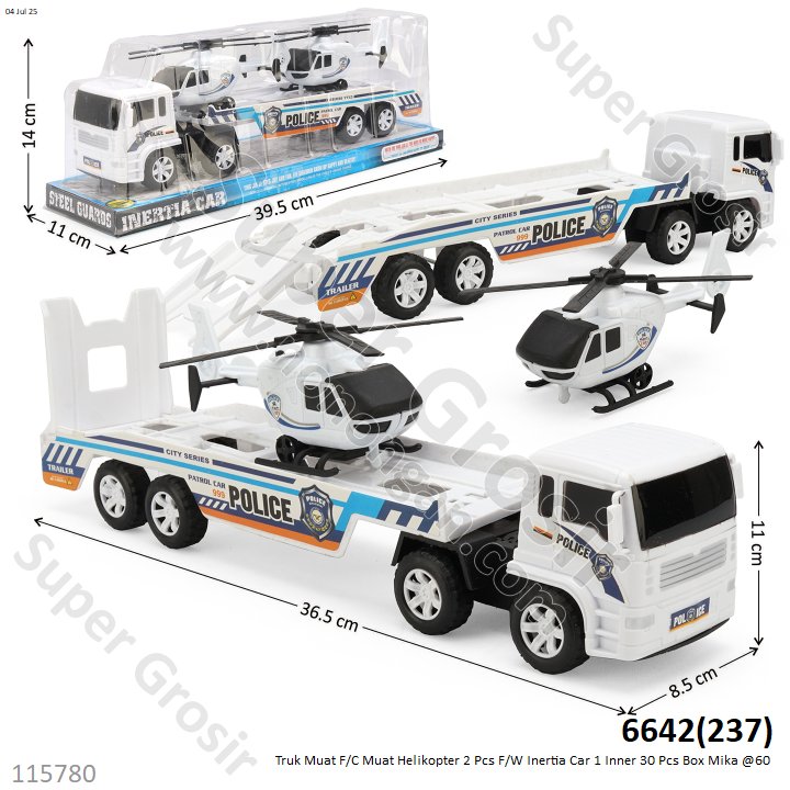 Truk Muat F/C Muat Helikopter 2 Pcs F/W Inertia Car 1 Inner 30 Pcs Box Mika @60