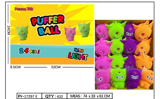 Ubur-Ubur Kuromi Lampu Puffer Ball 1 Box 24 Pcs Loose Pack @432