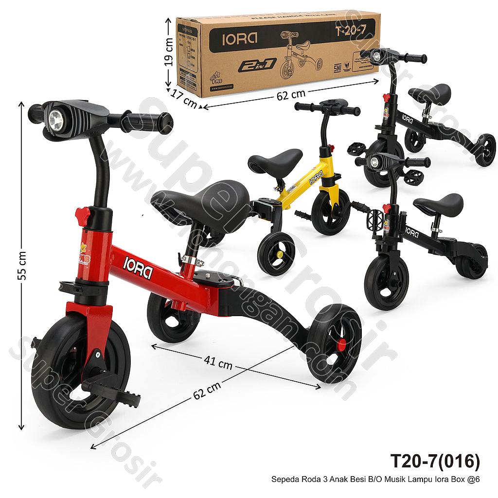 Sepeda Roda 3 Anak Besi B/O Musik Lampu Iora Box @6