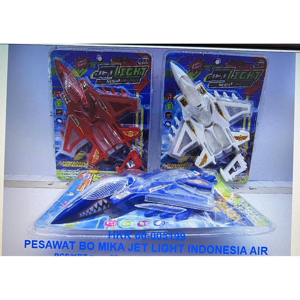 Pesawat Tempur B/O Jalan Suara Lampu Jet Light Press Mika @36