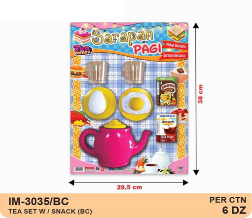 Tea Set Teko + Telur dan Acc Sarapan Pagi 1 Inner 36 Pcs Press @72