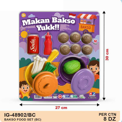 Food Set Bakso Makan Bakso Yukk 1 Inner 48 Pcs Press @96