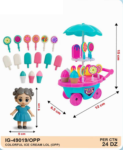 Gerobak Makanan Ice Cream + Boneka Toys 1 Inner 144 Pcs Ktg @288