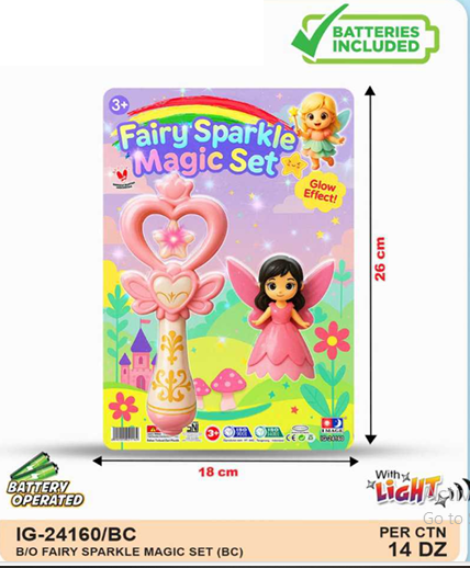 Tongkat Lampu Peri + Boneka Fairy Sparkle Magic Set 1 Inner 84 Pcs Press @168