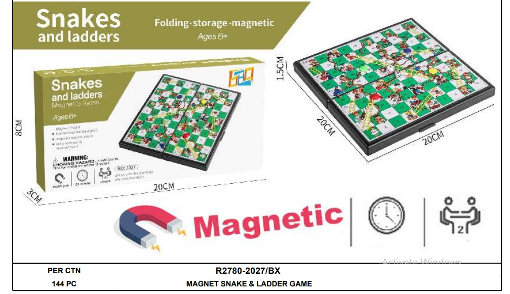 Ular Tangga Magnet Snakes and Ladders 1 Inner 72 Pcs Box @144