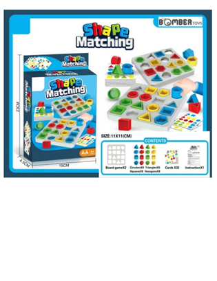 Game Toys Shape Matching 1 Inner 72 Pcs Box @144