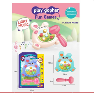 Game Toys Whack A Mole Kelinci B/O Musik Lampu Play Gopher 1 Ikat 3 Pcs 1 Inner 60 Pcs Press @120