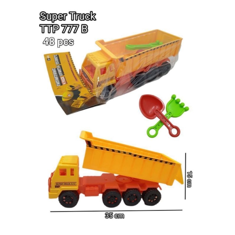 Truk Dump Bak Rata 8 Roda F/W + Sekop Super Truck 777 Ktg PVC @48