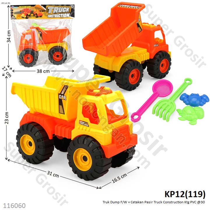 Truk Dump F/W + Cetakan Pasir Truck Construction Ktg PVC @30