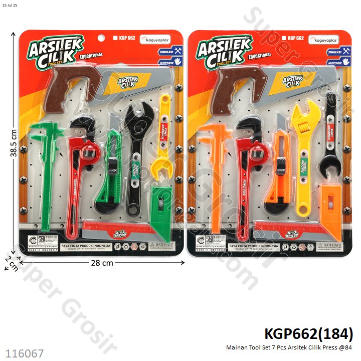 Mainan Tool Set 7 Pcs Arsitek Cilik Press @84