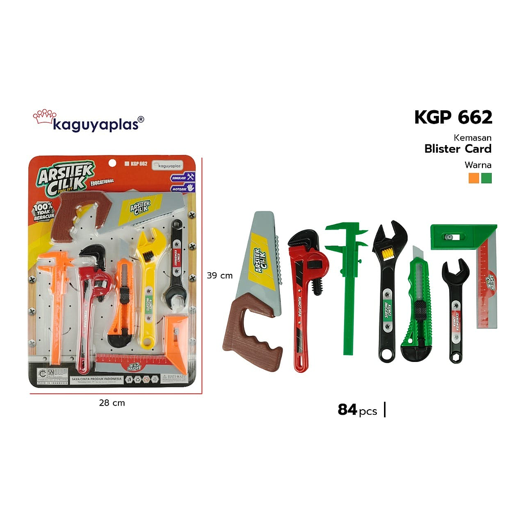 Mainan Tool Set 7 Pcs Arsitek Cilik Press @84