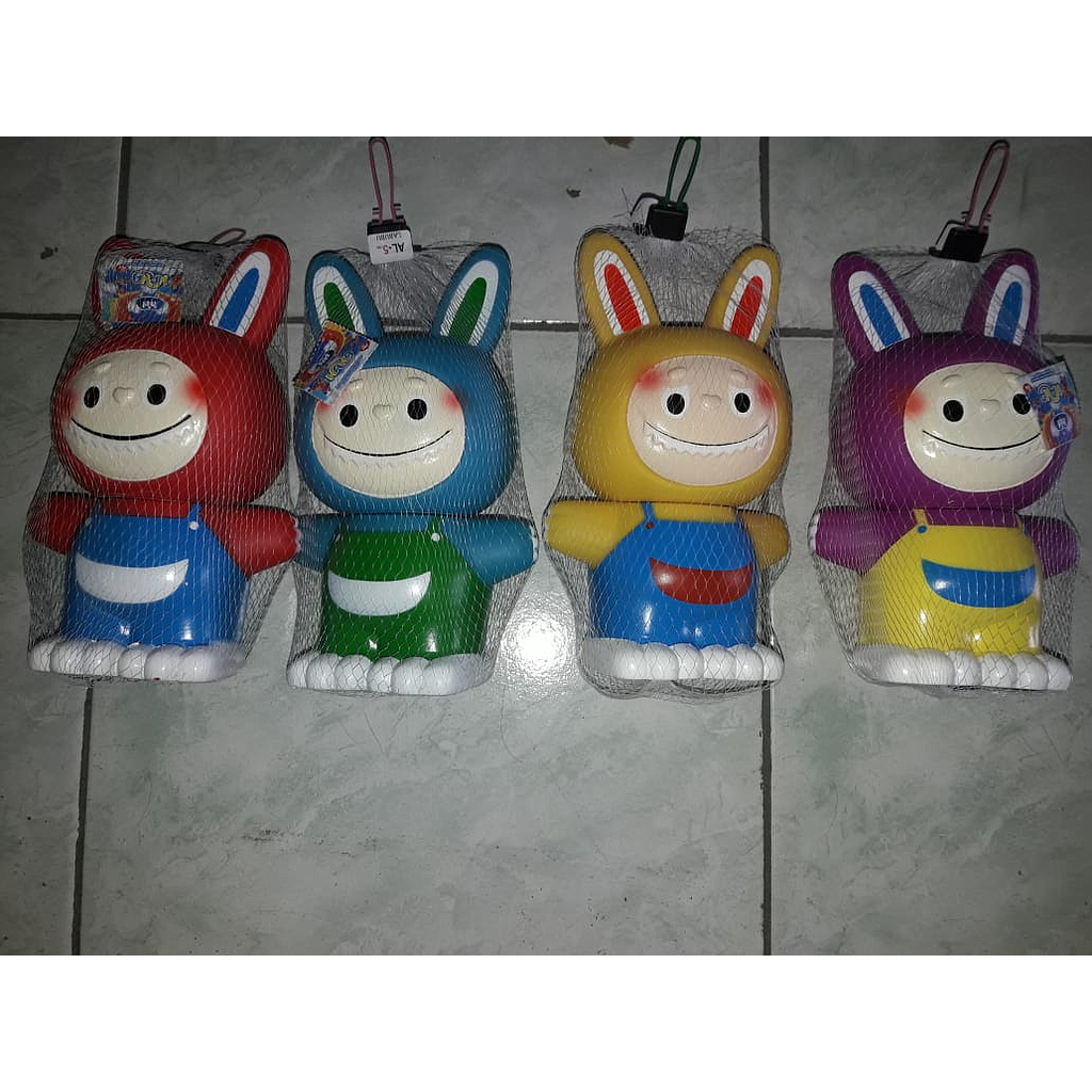 Squeaker Boneka Karakter Labubu Lampu Haha Jala @132