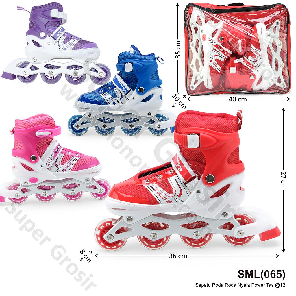 Sepatu Roda Roda Nyala Uk S (30-33) Power Tas @12 