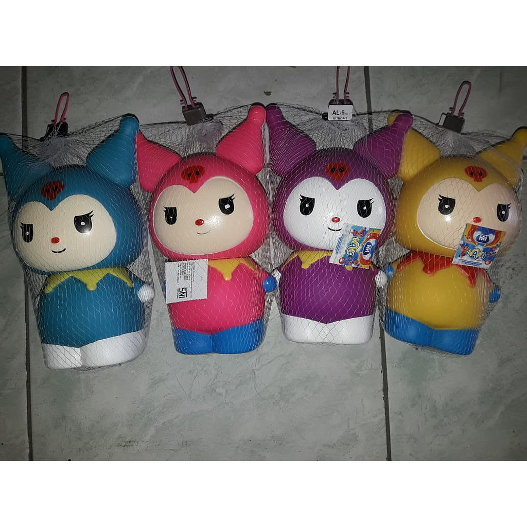 Squeaker Boneka Karakter Kuromi Lampu Haha Jala @132