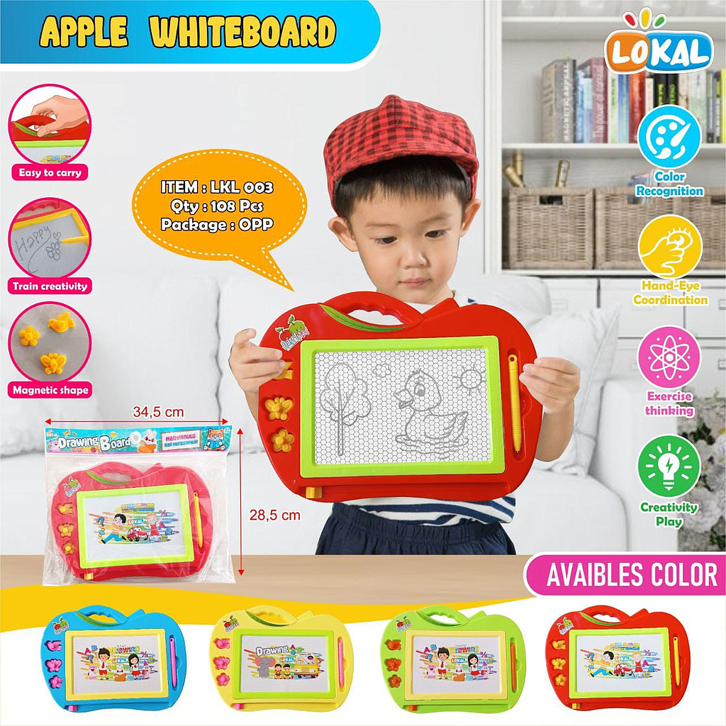 Papan Tulis Magnet Model Apel Drawing Board Ktg Opp @108