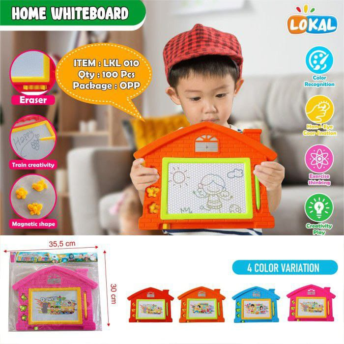 Papan Tulis Magnet Model Rumah Magic Drawing Board Ktg Opp @100
