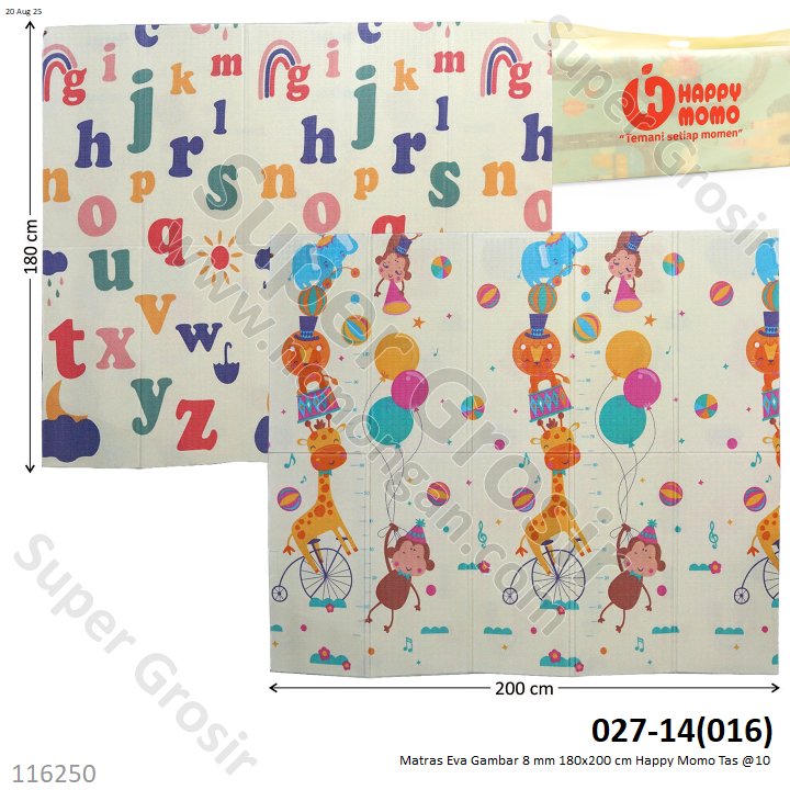 Matras Lipat Eva Gambar 8 mm 180x200 cm Happy Momo Tas @10