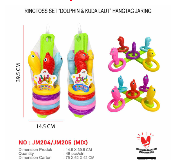 Lempar Gelang Lumba-Lumba / Kuda Laut Ring Toss Jala @48