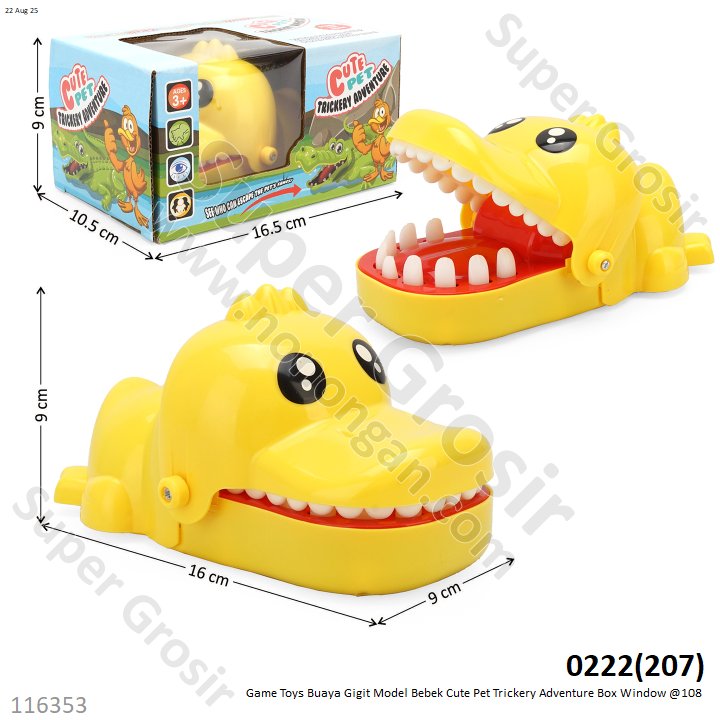 Game Toys Buaya Gigit Model Bebek Cute Pet Trickery Adventure Box Window @108