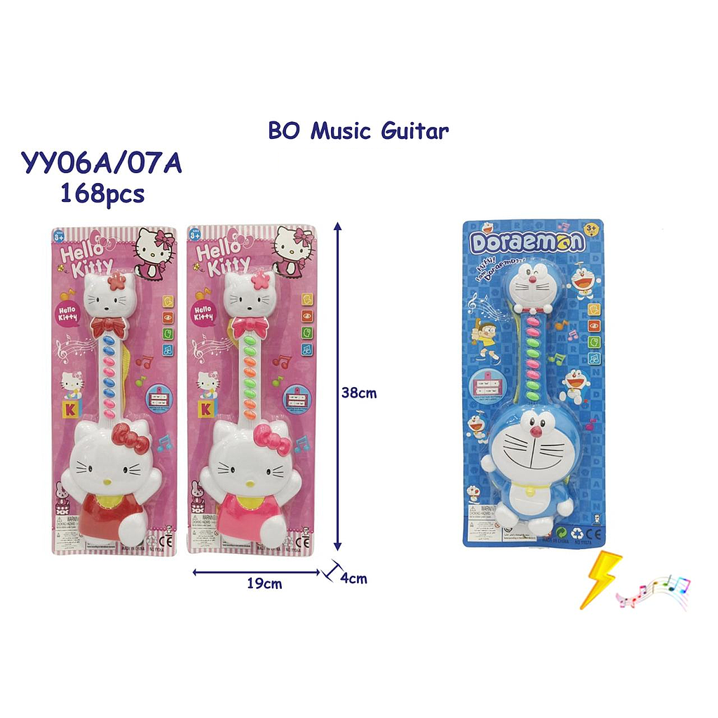 Gitar Piano Karakter B/O Suara Musik 1 Inner 84 Pcs Press @168