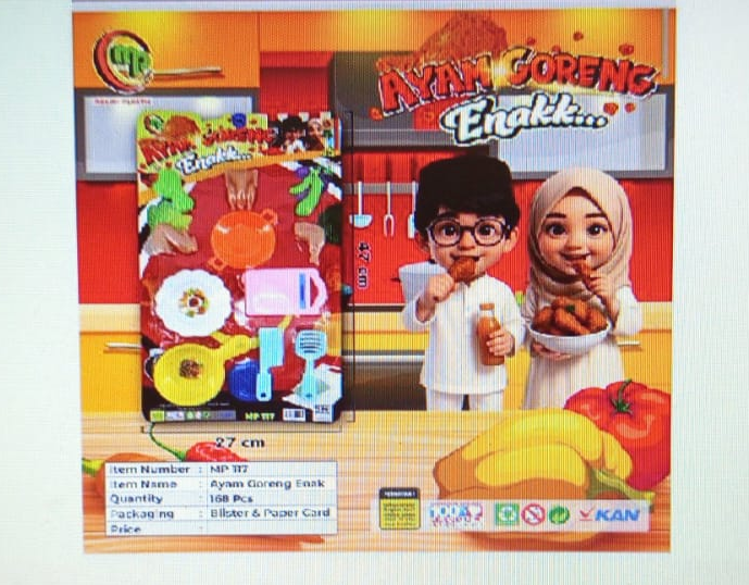 Cooking Set Teflon Ayam Goreng Press @168