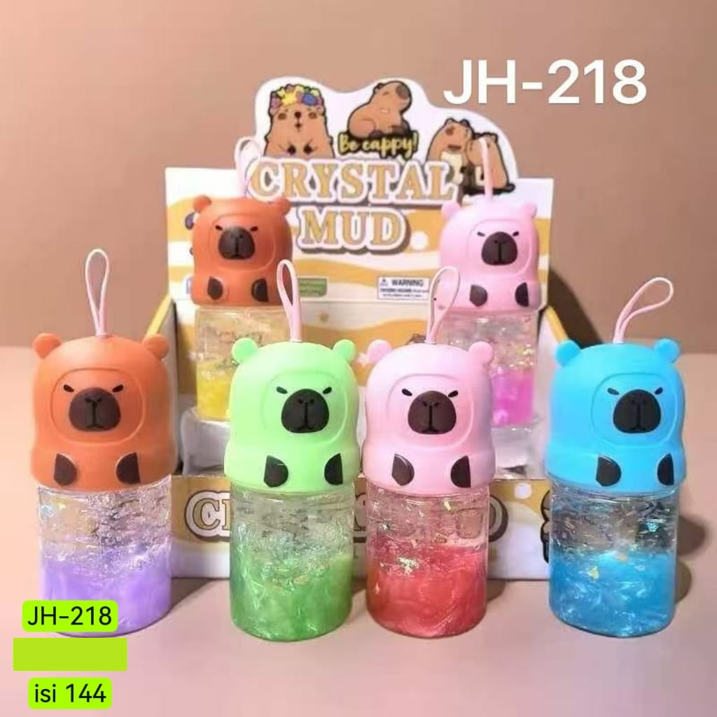 Slime Tabung Kepala Kapibara Crystal Mud 1 Box 12 Pcs Tabung @144