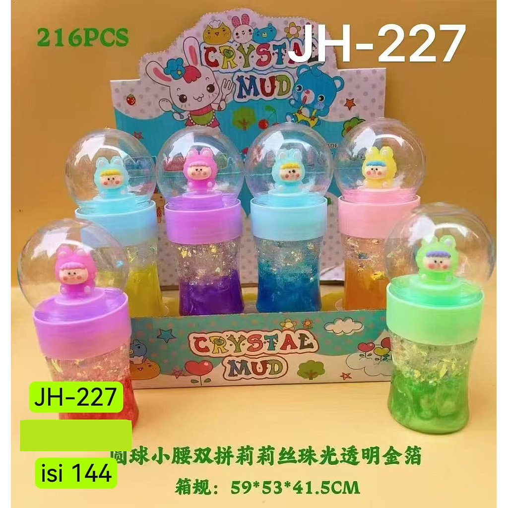 Slime Tabung Kepala Bulat Crystal Mud 1 Box 12 Pcs Tabung @144 