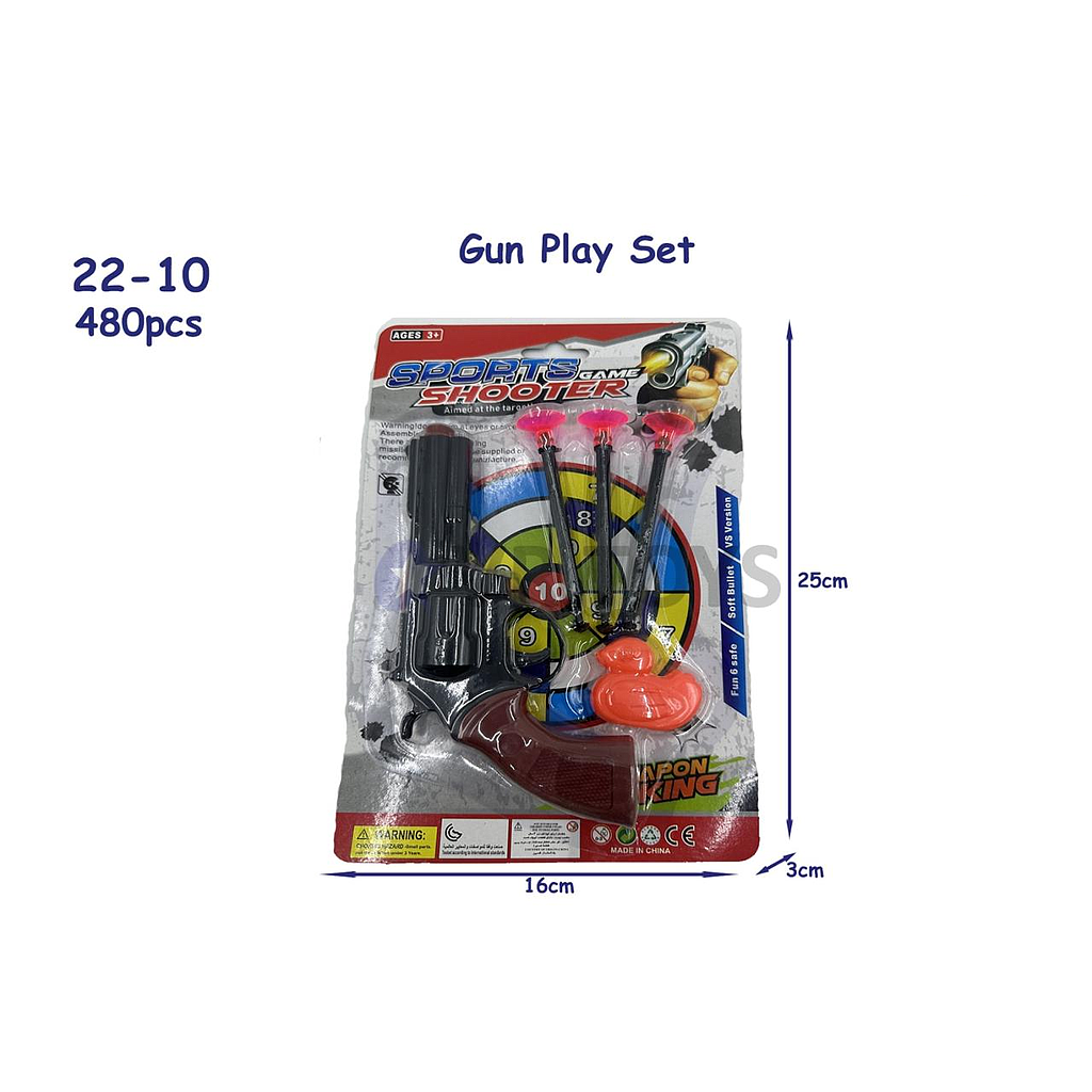 Pistol Peluru Kaca Set Peluru 3 Pcs + Bebek Sports Shooter Game 1 Inner 240 Pcs Press @480