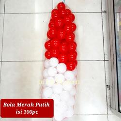 Mandi Bola Merah Putih 100 Pcs Jala @27