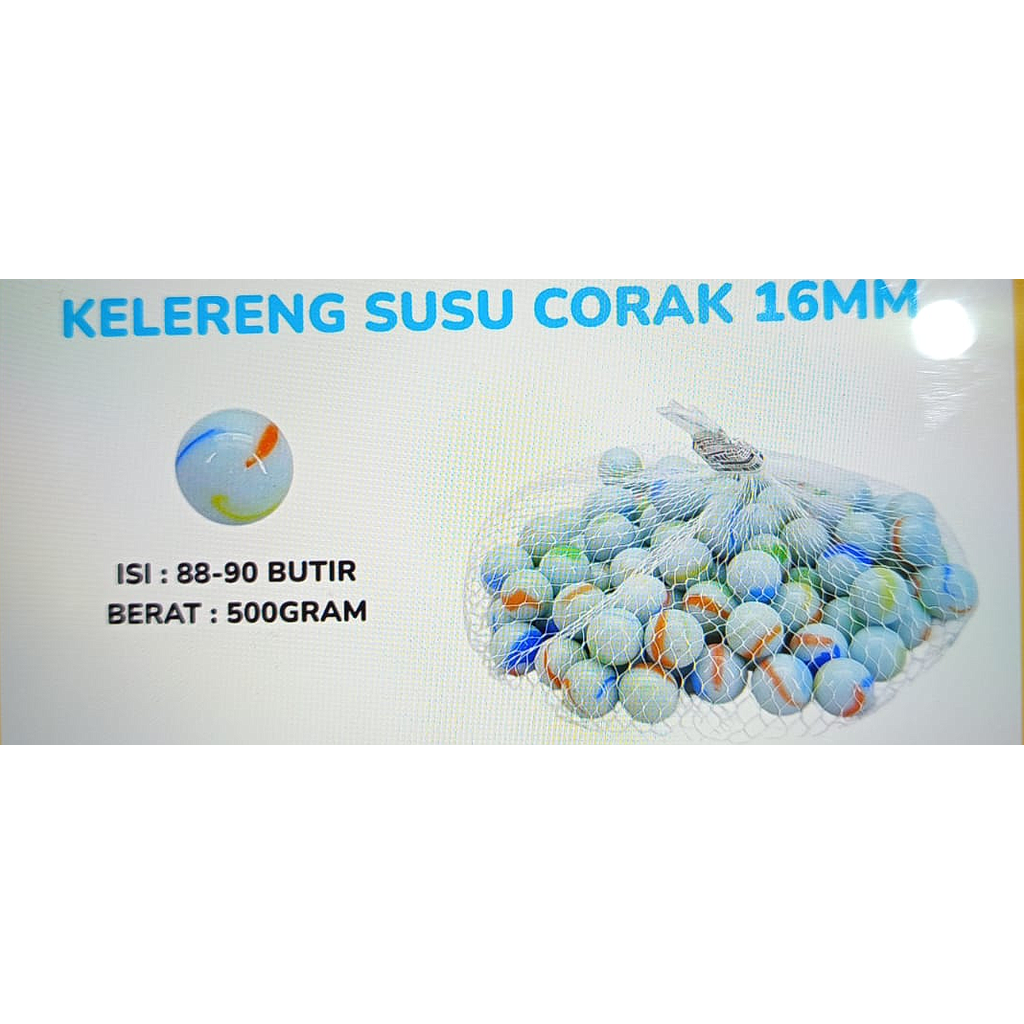Kelereng Susu 16 mm 500 gr Jala @50