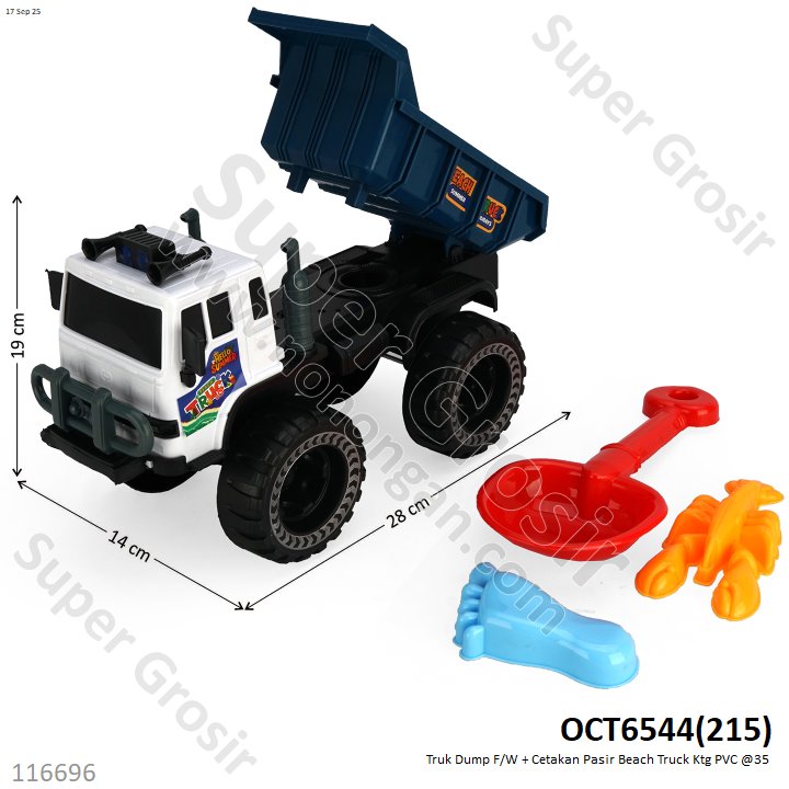 Truk Dump F/W + Cetakan Pasir Beach Truck Ktg PVC @35