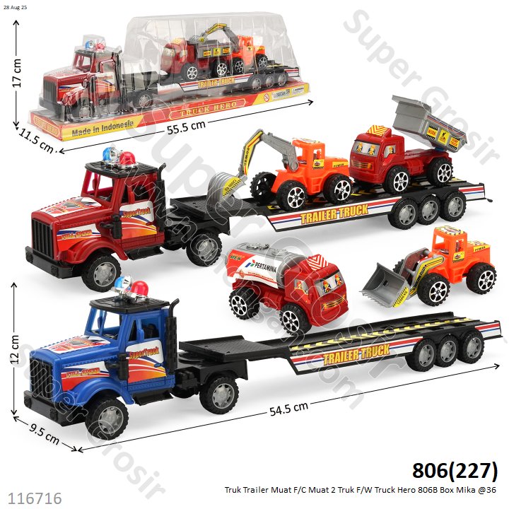 Truk Trailer Muat F/C Muat 2 Truk F/W Truck Hero 806B Box Mika @36