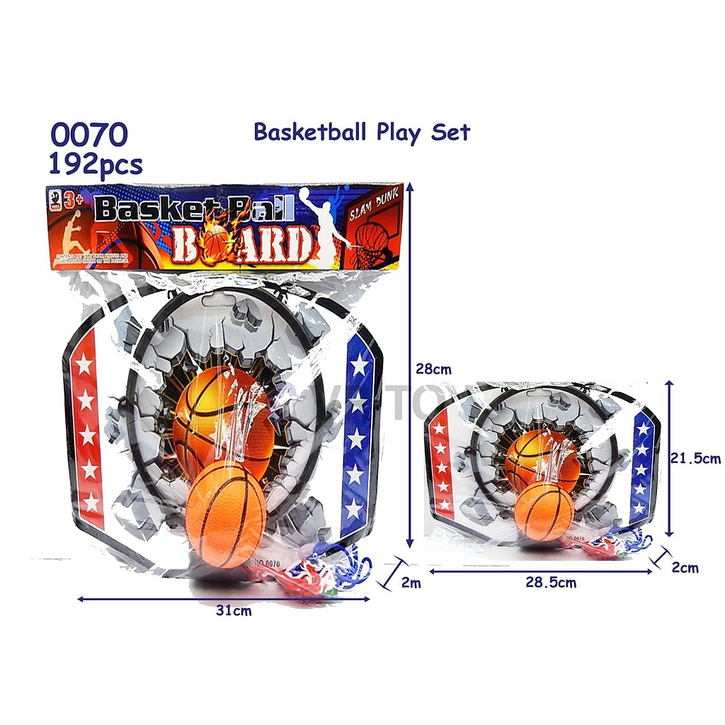 Ring Basket + Bola Basket Ball Board 1 Inner 96 Pcs Ktg PVC @192