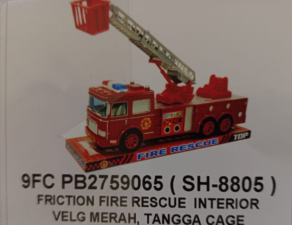 Truk Damkar F/C Fire Rescue 1 Inner 30 Pcs Box Window @60