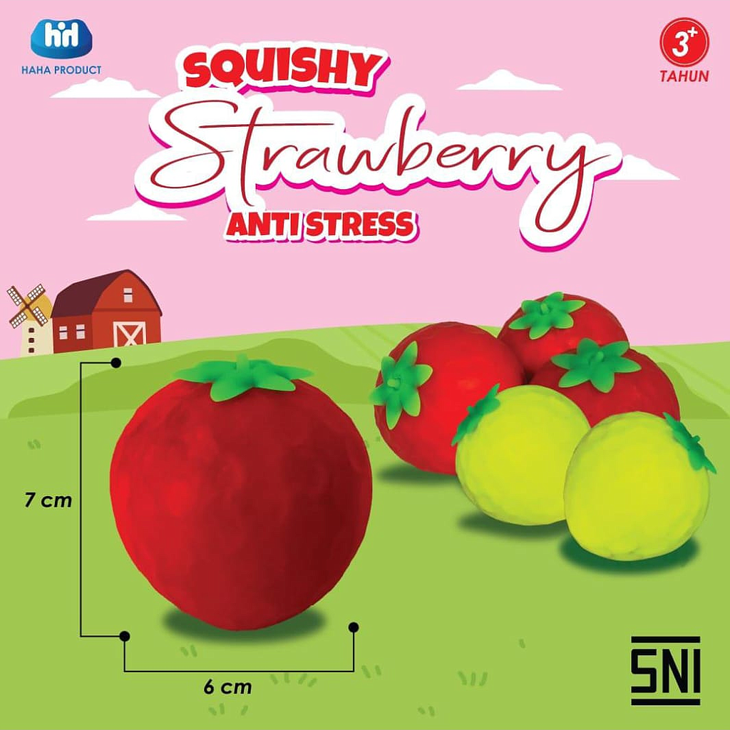 Squishy Strawberry 1 Box 12 Pcs Ktg Opp @336