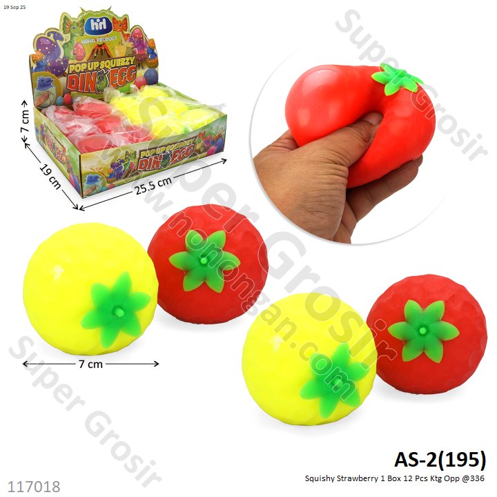 Squishy Strawberry 1 Box 12 Pcs Ktg Opp @336