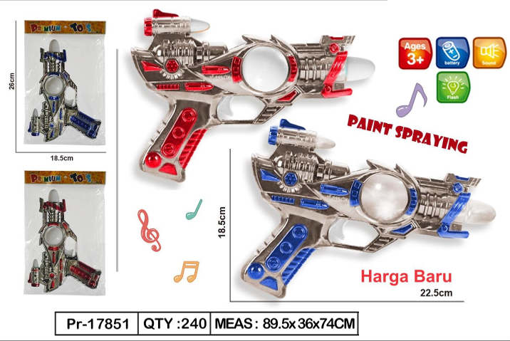 Pistol B/O Suara Lampu Toys 1 Inner 120 Pcs Ktg Opp @240