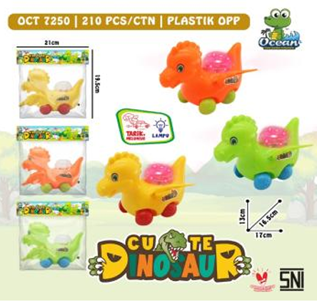 Mainan Tarik Dino P/S Cute Dinosaur 1 Inner 105 Pcs Ktg Opp @210