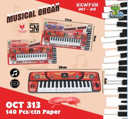 Piano B/O Suara Musik + Kacamata Musical Organ 1 Inner 70 Pcs Press @140