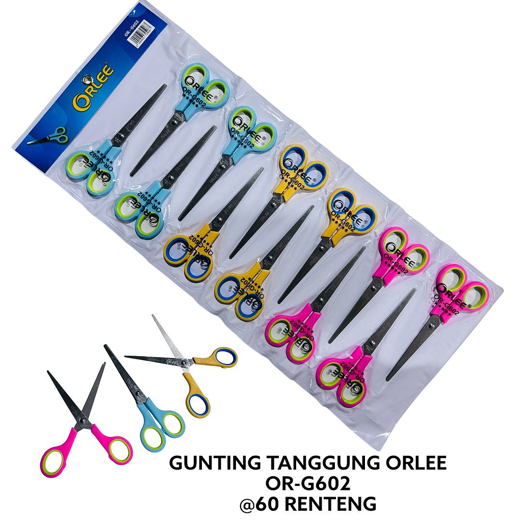Gunting Tanggung 16 cm 12 Pcs Orlee Renteng @60
