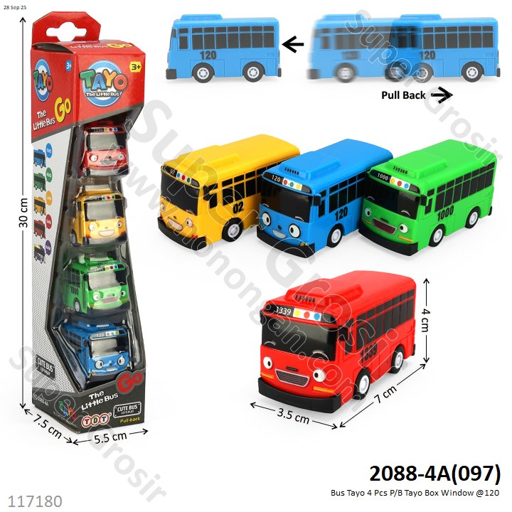 Bus Tayo 4 Pcs P/B Tayo Box Window @120