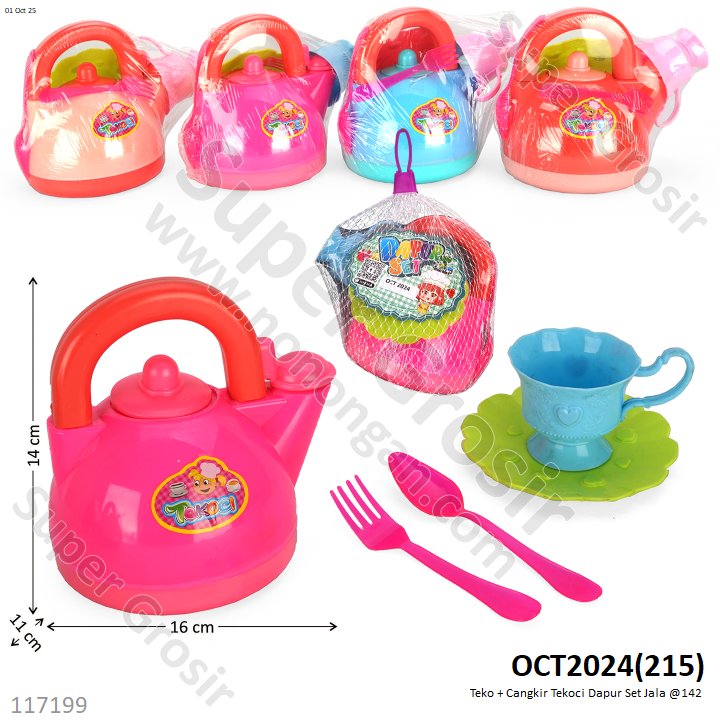 Masak-masakan Teko dan Cangkir Tekoci Dapur Set Jala @142