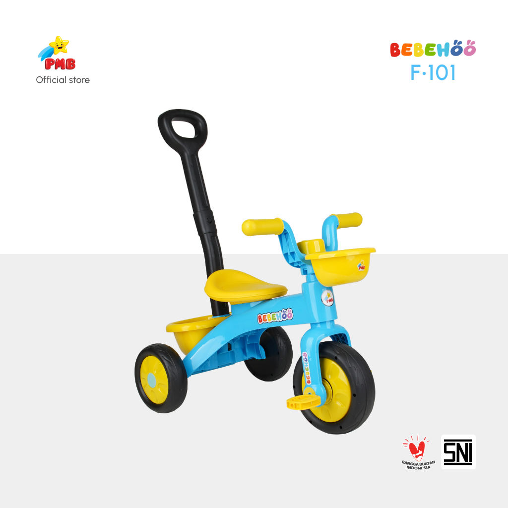 Tunggangan Sepeda Roda 3 B/O Musik + Dorongan Bebehoo Koli @1