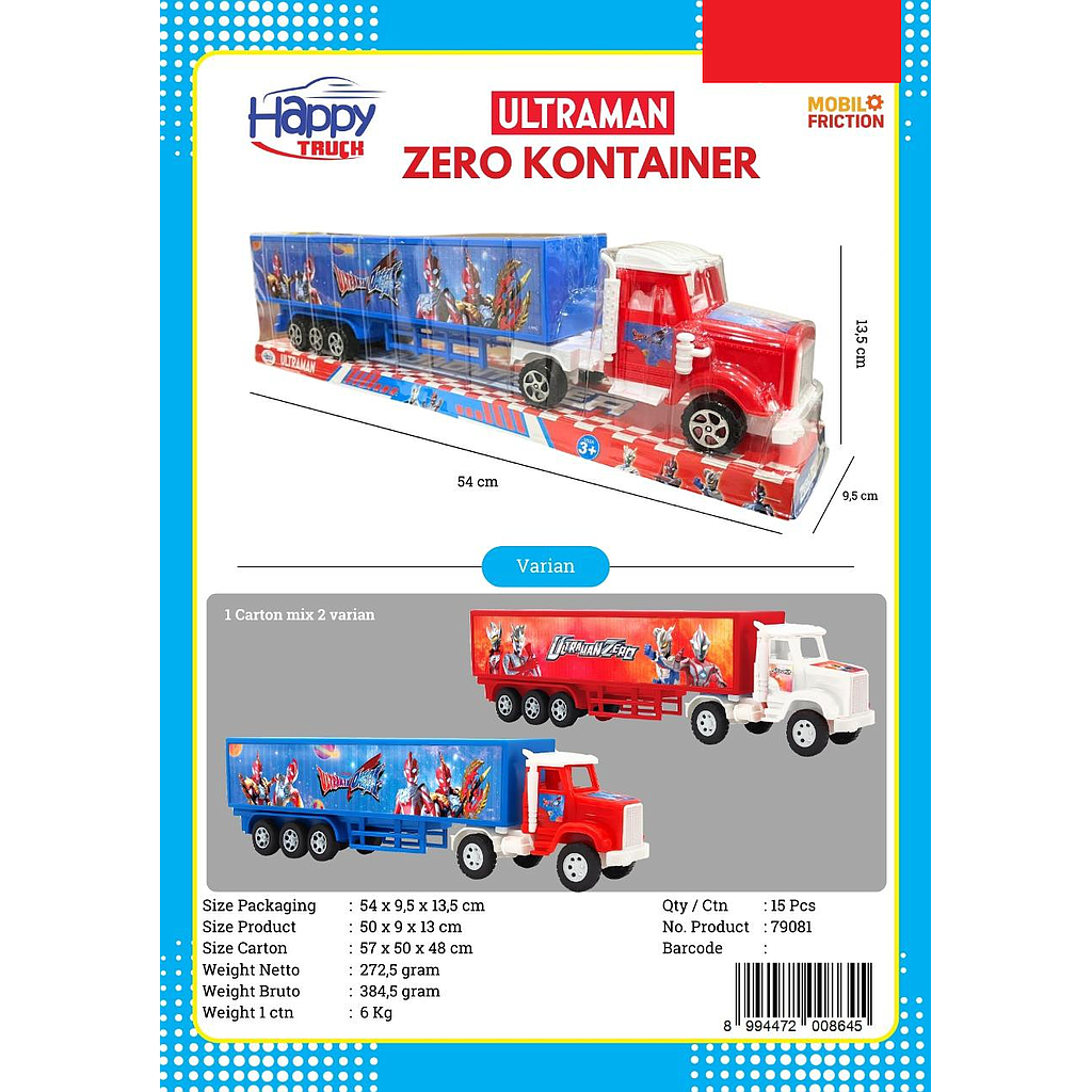Truk Trailer Kontainer Ultraman F/C Ultraman Zero Kontainer Box Mika @24